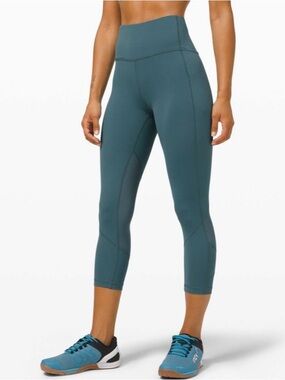 FINAL SALE Lululemon Pace Rival High-Rise Crop 22" Desert Teal